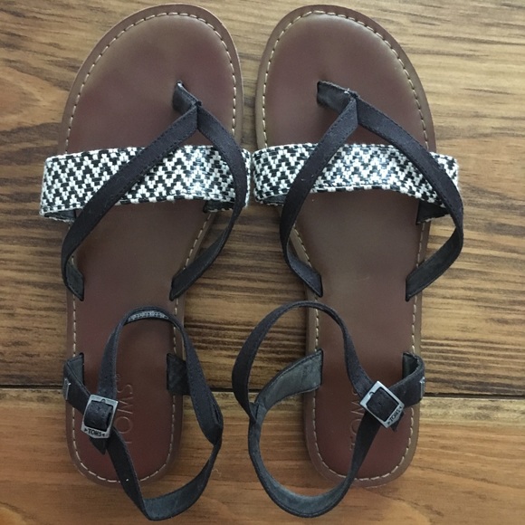 Toms Shoes - TOMS Lexie Womens 9 Brown Leather Sandals EUC